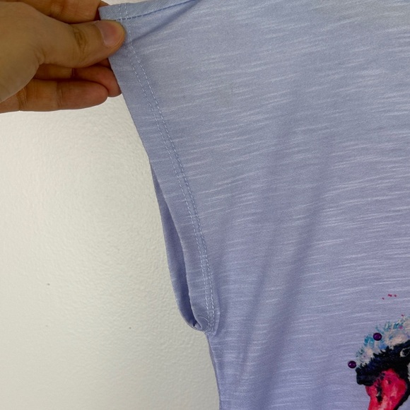 Leoma Lovegrove Artsy Short Dolman Sleeve Purple Swan T Shirt Size Large - Picture 4 of 10